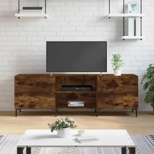 vidaXL füstös tölgy színű szerelt fa TV-szekrény 150 x 30 x 44,5 cm