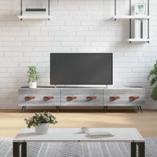   vidaXL szürke sonoma színű szerelt fa TV-szekrény 150x36x50 cm