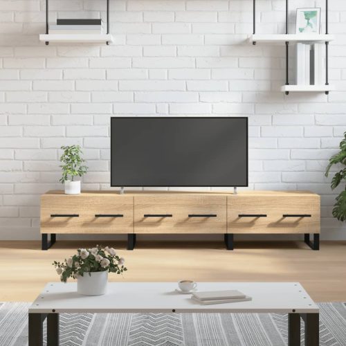 vidaXL sonoma tölgyszínű szerelt fa TV-szekrény 150x36x55 cm