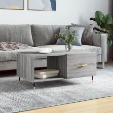   vidaXL szürke sonoma színű szerelt fa dohányzóasztal 90 x 50 x 40 cm