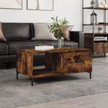   vidaXL füstös tölgy színű szerelt fa dohányzóasztal 90 x 50 x 40 cm