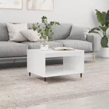 vidaXL fehér szerelt fa dohányzóasztal 60x50x40 cm