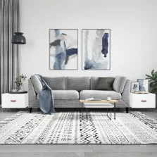   vidaXL 2 db fehér szerelt fa dohányzóasztal 50 x 50 x 40 cm