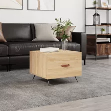   vidaXL sonoma tölgy színű szerelt fa dohányzóasztal 50 x 50 x 40 cm