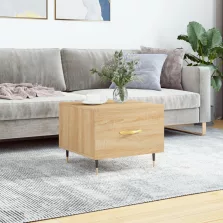   vidaXL sonoma tölgy színű szerelt fa dohányzóasztal 50 x 50 x 40 cm