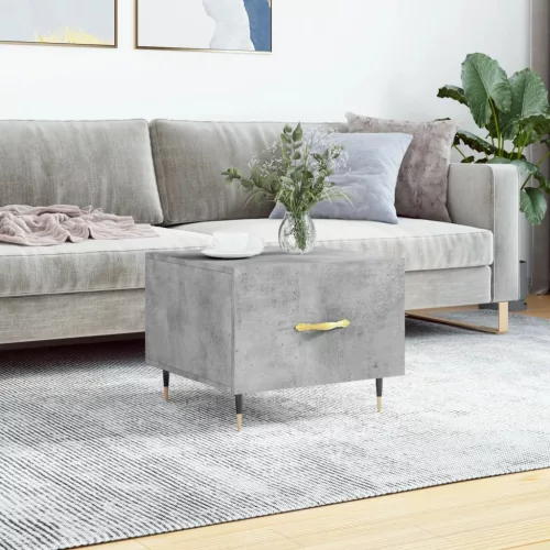 vidaXL betonszürke szerelt fa dohányzóasztal 50 x 50 x 40 cm