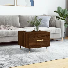   vidaXL barna tölgy színű szerelt fa dohányzóasztal 50x50x40 cm