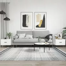   vidaXL 2 db fehér szerelt fa dohányzóasztal 50 x 50 x 40 cm