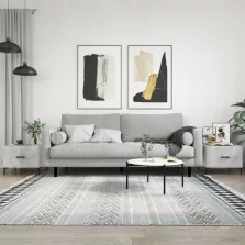   vidaXL 2 db betonszürke szerelt fa dohányzóasztal 50 x 50 x 40 cm