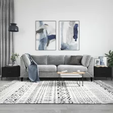   vidaXL 2 db fekete szerelt fa dohányzóasztal 50 x 50 x 40 cm