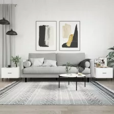   vidaXL 2 db fehér szerelt fa dohányzóasztal 50 x 50 x 40 cm
