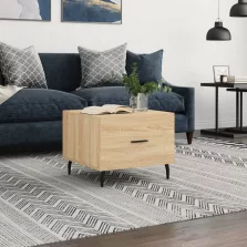   vidaXL sonoma tölgy színű szerelt fa dohányzóasztal 50 x 50 x 40 cm