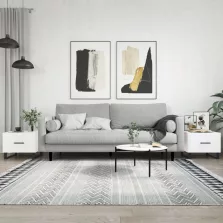   vidaXL 2 db fehér szerelt fa dohányzóasztal 50 x 50 x 40 cm