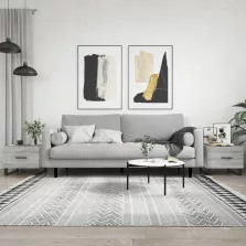   vidaXL 2 db szürke sonoma szerelt fa dohányzóasztal 50 x 50 x 40 cm