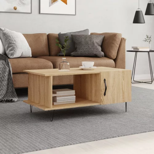vidaXL sonoma tölgy színű szerelt fa dohányzóasztal 90 x 50 x 40 cm