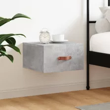   vidaXL 2 db betonszürke falra szerelhető éjjeliszekrény 35x35x20 cm