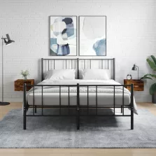   vidaXL 2 db füstös tölgy színű fali éjjeliszekrény 35 x 35 x 20 cm