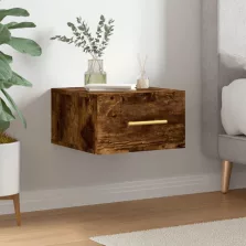   vidaXL füstös tölgy színű falra szerelhető éjjeliszekrény 35x35x20 cm