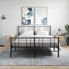   vidaXL 2 db sonoma tölgy falra szerelhető éjjeliszekrény 35x35x20 cm