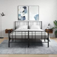   vidaXL 2 db füstös tölgy színű fali éjjeliszekrény 35 x 35 x 20 cm