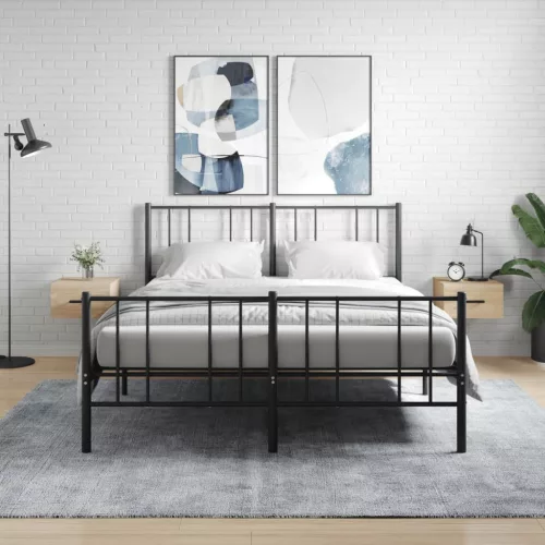 vidaXL 2 db sonoma tölgy falra szerelhető éjjeliszekrény 35x35x20 cm