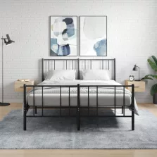   vidaXL 2 db sonoma tölgy falra szerelhető éjjeliszekrény 35x35x20 cm