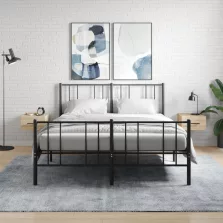   vidaXL 2 db sonoma tölgy falra szerelhető éjjeliszekrény 35x35x20 cm