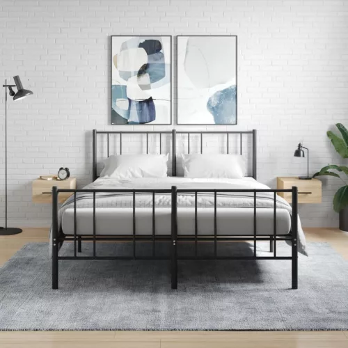 vidaXL 2 db sonoma tölgy falra szerelhető éjjeliszekrény 35x35x20 cm