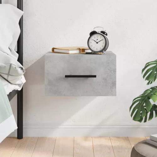 vidaXL 2 db betonszürke falra szerelhető éjjeliszekrény 35x35x20 cm