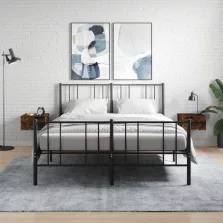   vidaXL 2 db füstös tölgy színű fali éjjeliszekrény 35 x 35 x 20 cm