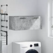   vidaXL betonszürke szerelt fa faliszekrény 80 x 36,5 x 35 cm