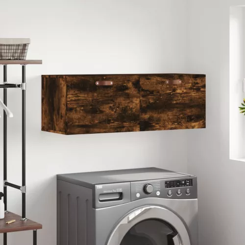 vidaXL füstös tölgy színű szerelt fa faliszekrény 100 x 36,5 x 35 cm