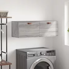   vidaXL szürke sonoma színű szerelt fa faliszekrény 100 x 36,5 x 35 cm