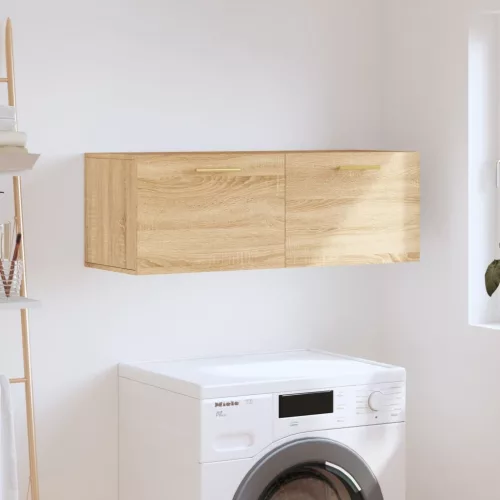 vidaXL sonoma tölgy színű szerelt fa faliszekrény 100 x 36,5 x 35 cm