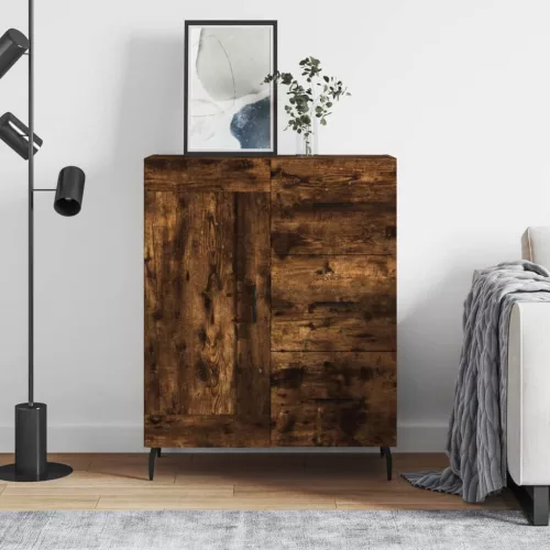 vidaXL füstös tölgy színű szerelt fa tálalószekrény 69,5 x 34 x 90 cm