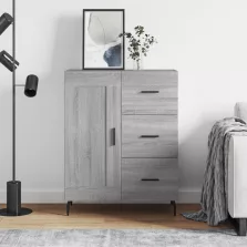   vidaXL szürke sonoma színű szerelt fa tálalószekrény 69,5 x 34 x 90 cm