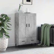   vidaXL betonszürke szerelt fa magasszekrény 69,5 x 31 x 115 cm