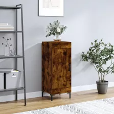   vidaXL füstös tölgy színű szerelt fa tálalószekrény 34,5 x 34 x 90 cm