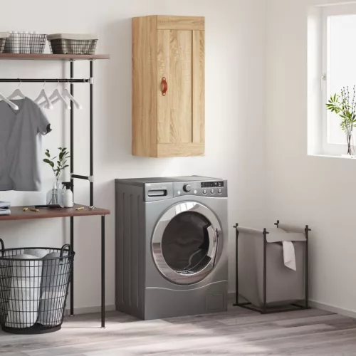 vidaXL sonoma tölgy szerelt fa fali szekrény 34,5x34x90 cm