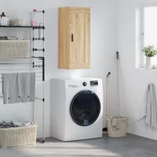 vidaXL sonoma tölgy szerelt fa fali szekrény 34,5x34x90 cm