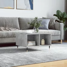   vidaXL betonszürke szerelt fa dohányzóasztal 60 x 50 x 36,5 cm