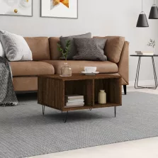   vidaXL barna tölgyszínű szerelt fa dohányzóasztal 60x50x36,5 cm