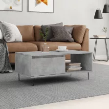   vidaXL betonszürke szerelt fa dohányzóasztal 90x50x36,5 cm