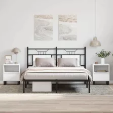   vidaXL 2 db fehér szerelt fa éjjeliszekrény 40 x 35 x 50 cm