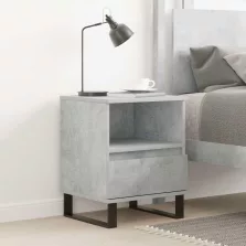 vidaXL betonszürke szerelt fa éjjeliszekrény 40x35x50 cm
