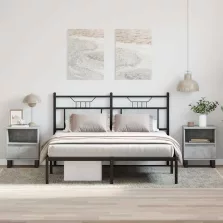   vidaXL 2 db betonszürke szerelt fa éjjeliszekrény 40 x 35 x 50 cm