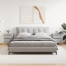   vidaXL 2 db betonszürke szerelt fa éjjeliszekrény 40 x 35 x 50 cm
