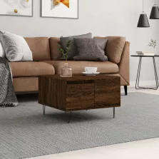   vidaXL barna tölgyszínű szerelt fa dohányzóasztal 55x55x36,5 cm