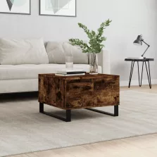   vidaXL füstös tölgy színű fatermék dohányzóasztal 55x55x36,5 cm