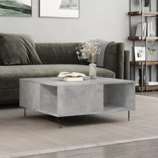  vidaXL betonszürke szerelt fa dohányzóasztal 80x80x36,5 cm